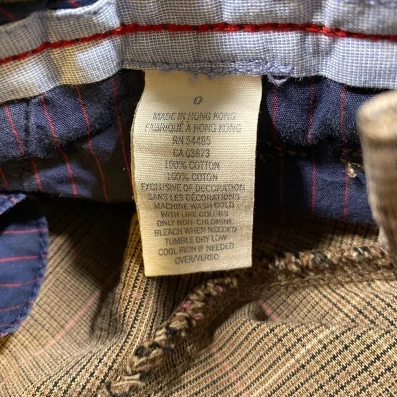 🌹American Eagle Outfitters knee length capri shorts size 0 in brown plaid. J-14 - Picture 4 of 4